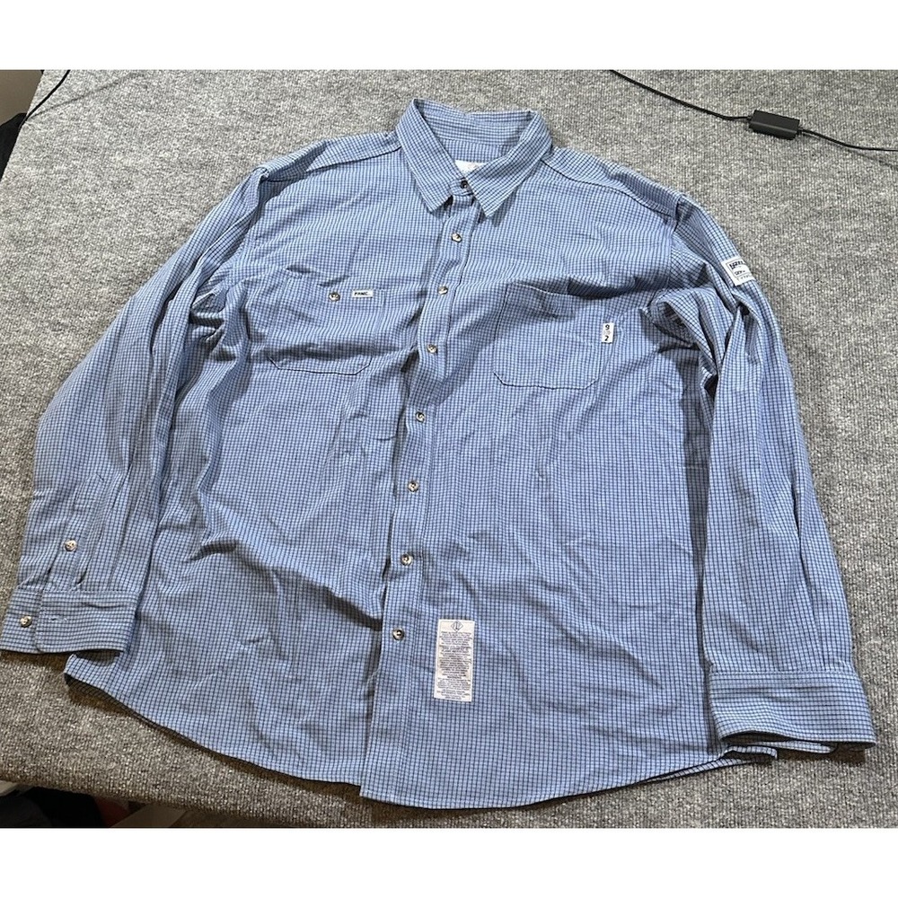 Tyndale FR Flame Resistant Shirt Mens 3XL Blue Long Sleeve Button Up